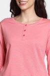 Zivame The Weekender Knit Cotton Pyjama Set - Desert Flower — thumbnail 5